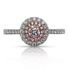 0.50 Carats Round Cut Diamond Engagement Ring GIA Certified FOP