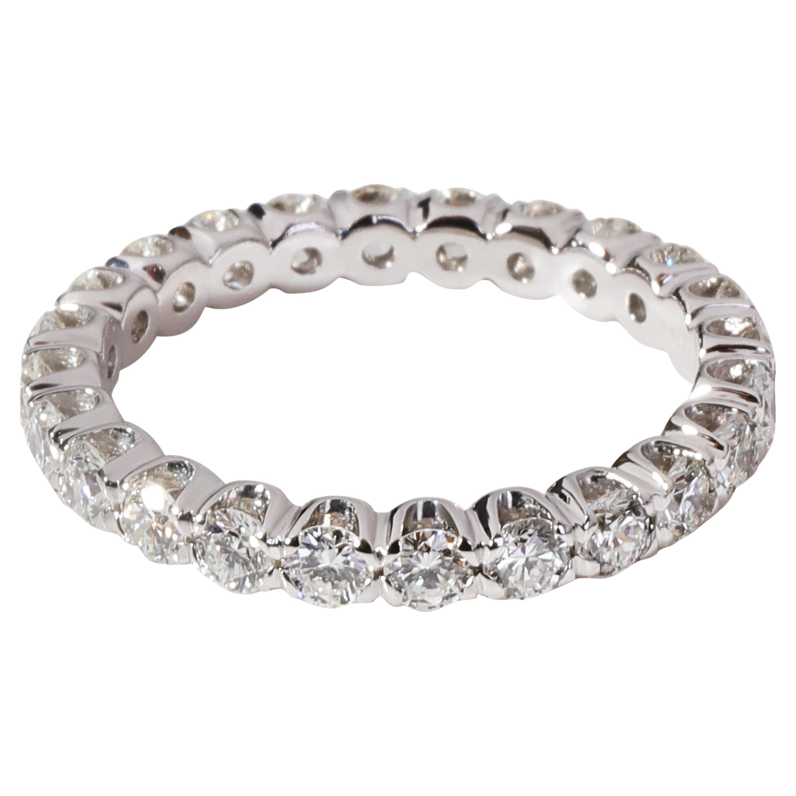 18 Karat Yellow Gold and Platinum 1.20 Carat Diamond Eternity Band For ...