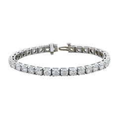 Round Cut Diamond Gold Tennis Bracelet