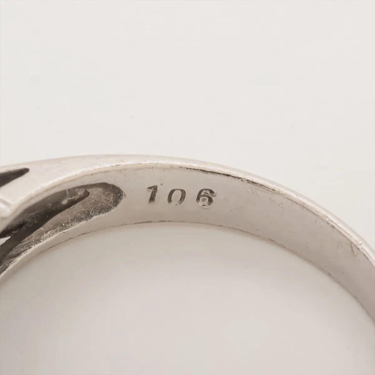 Anello con diamante taglio rotondo in platino In condizioni buone in vendita a Humacao, PR