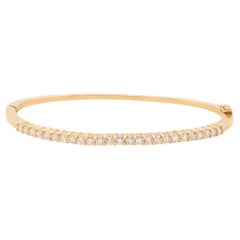 Diamant-Tennisarmband mit Rundschliff 14K Gelbgold
