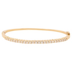Diamant-Tennisarmband mit Rundschliff 14K Gelbgold