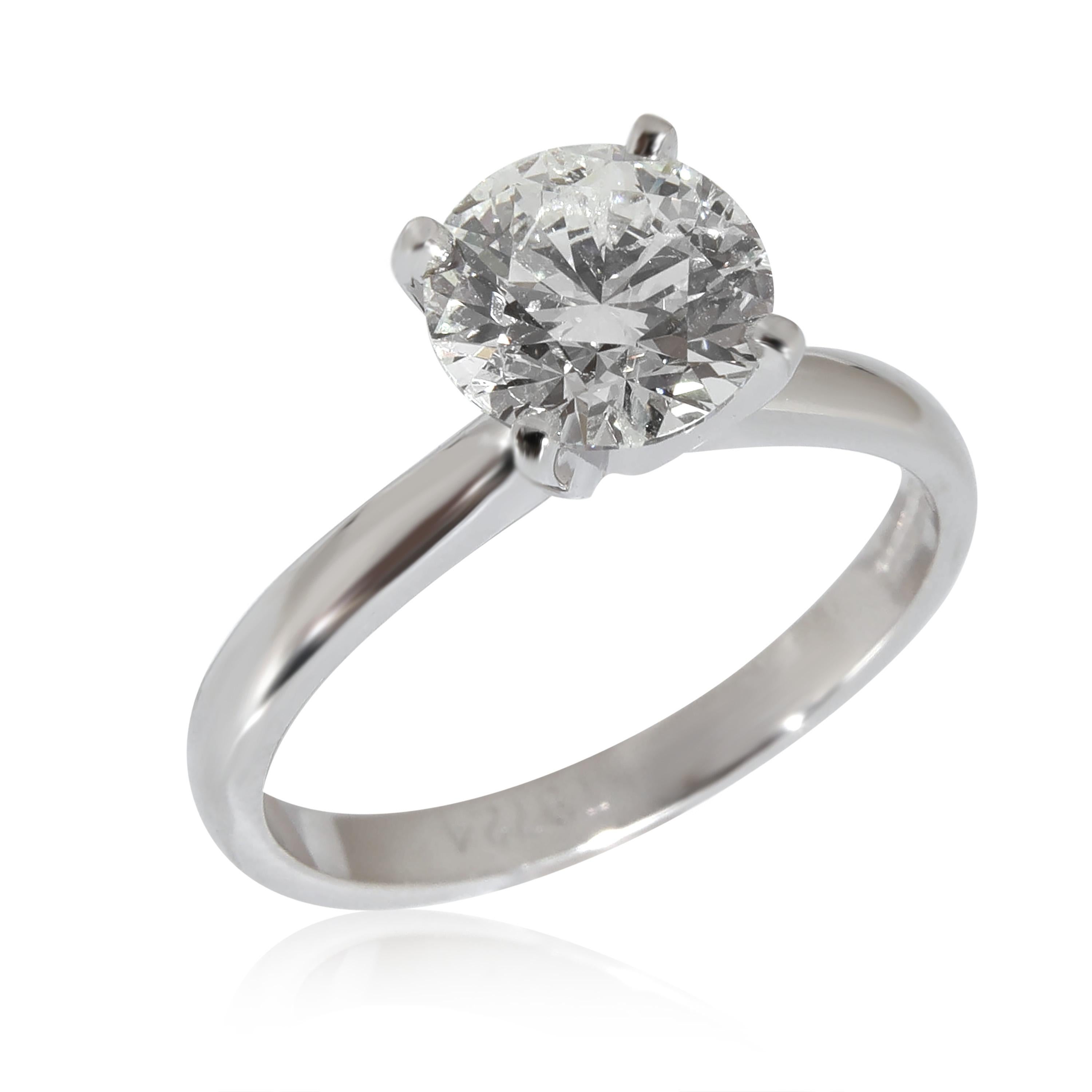 Round Cut Engagement Ring in Platinum D SI1 1.51 CTW For Sale 1