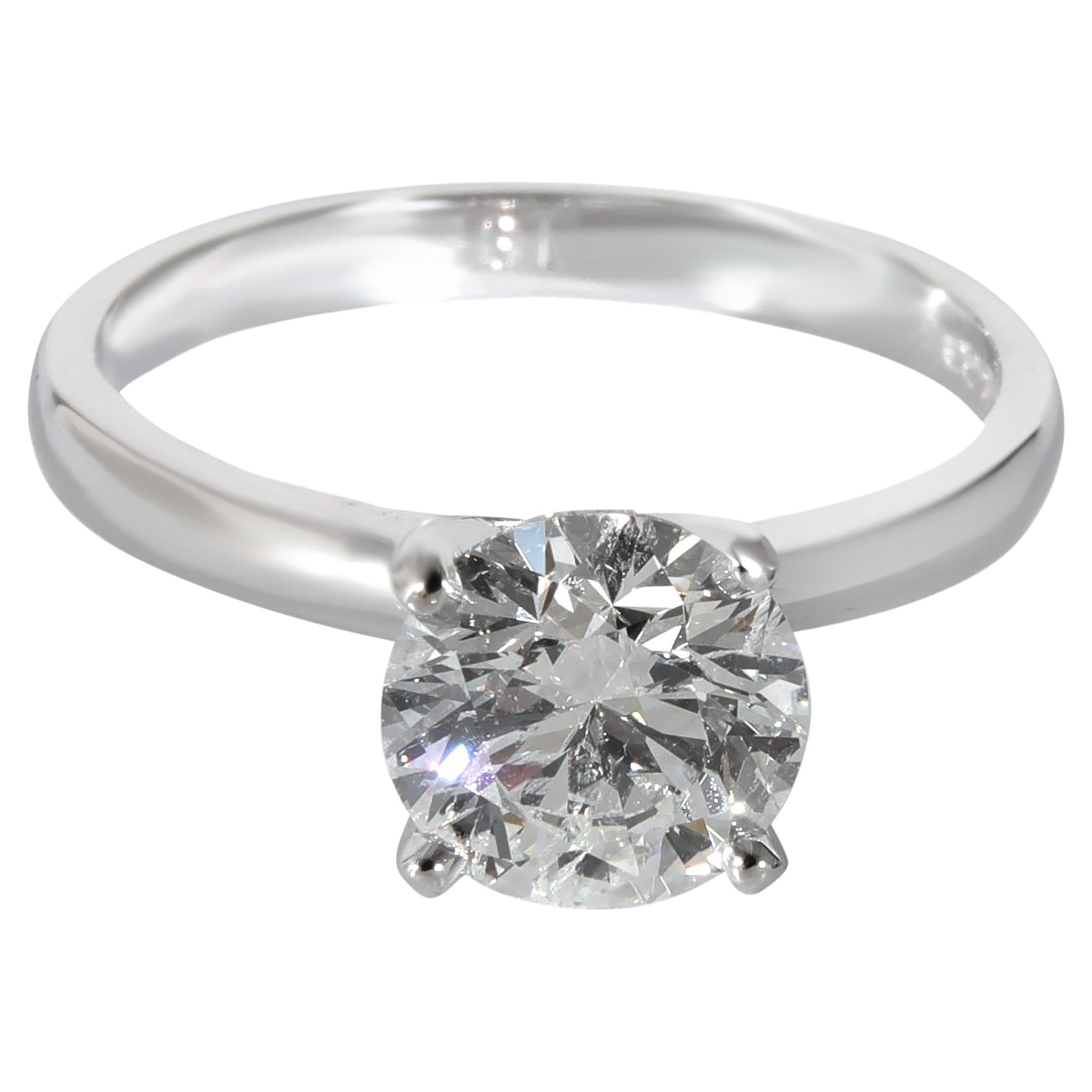 Round Cut Engagement Ring in Platinum D SI1 1.51 CTW