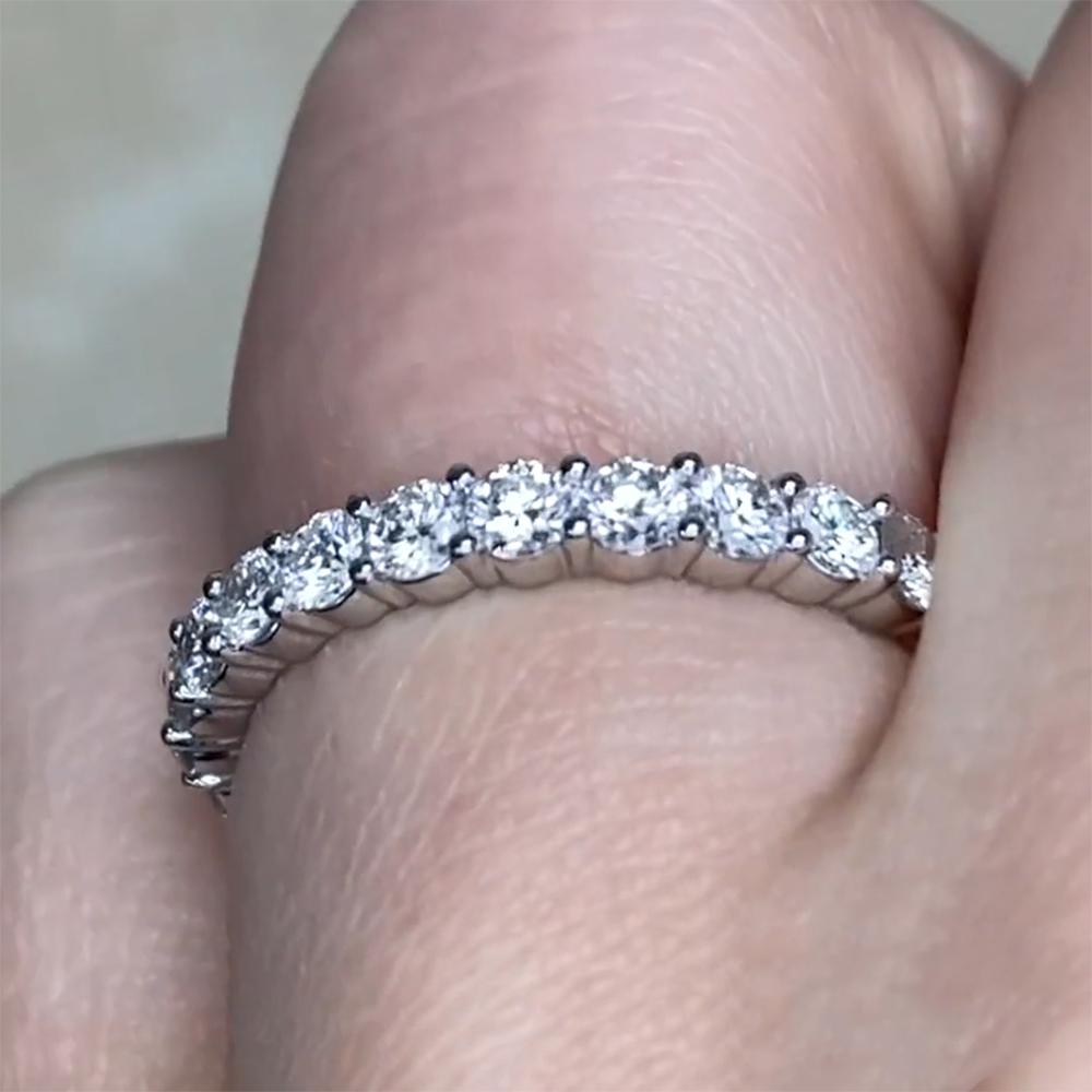 Fascia per l'eternità con diamante taglio brillante rotondo (circa 1.5 carati), platino In condizioni ottime in vendita a New York, NY