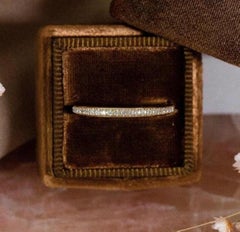 Round Cut Eternity Moissanite Band 925 Sterling Silver Promise Band Gift For Her