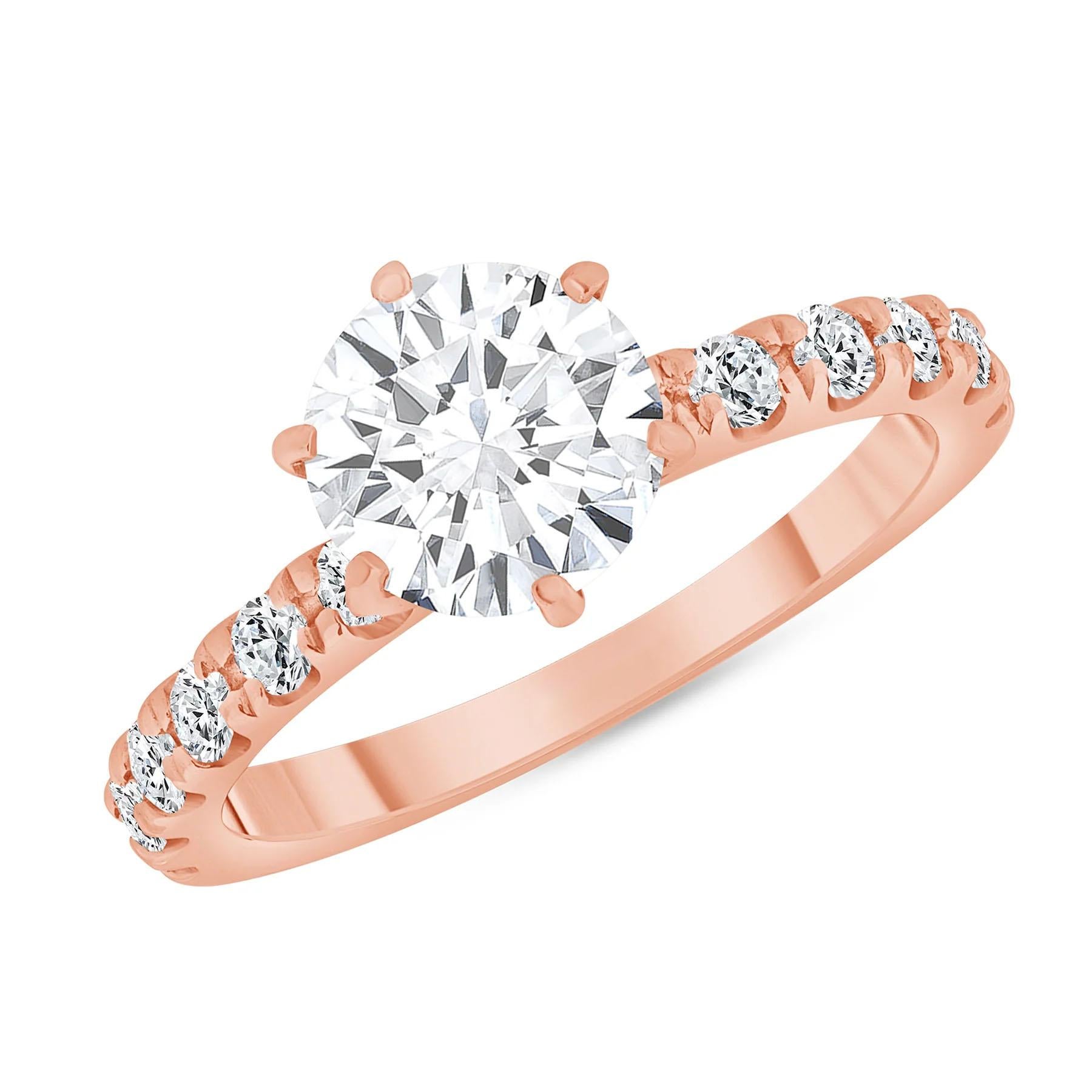 For Sale:  Rylie's Solitaire Engagement Ring 6-prong Half-eternity 3