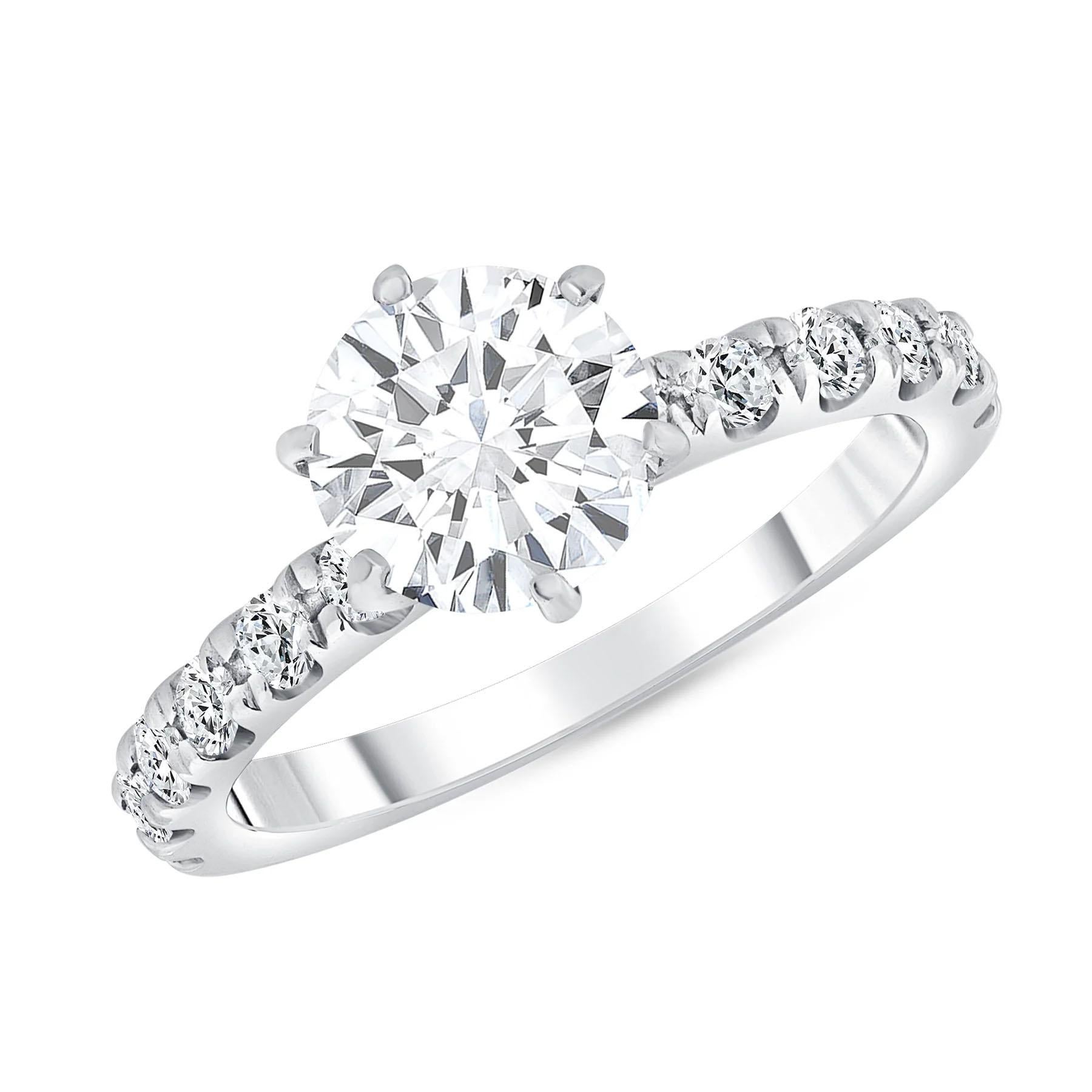 For Sale:  Rylie's Solitaire Engagement Ring 6-prong Half-eternity 4