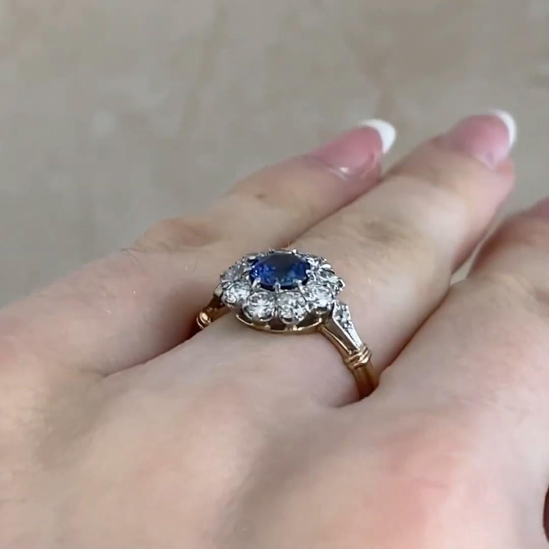 Rund geschliffener Saphir in Ringform (ca. 0,7 Karat), 18k Gelbgold im Zustand „Hervorragend“ im Angebot in New York, NY