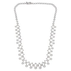 Collier anniversaire diamant naturel taille ronde SI/H 6,60Ct en or blanc 18 carats