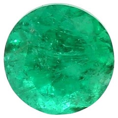 Round Cut Vivid Green Emerald from Russia 2.05 Carat Weight ICL Certified