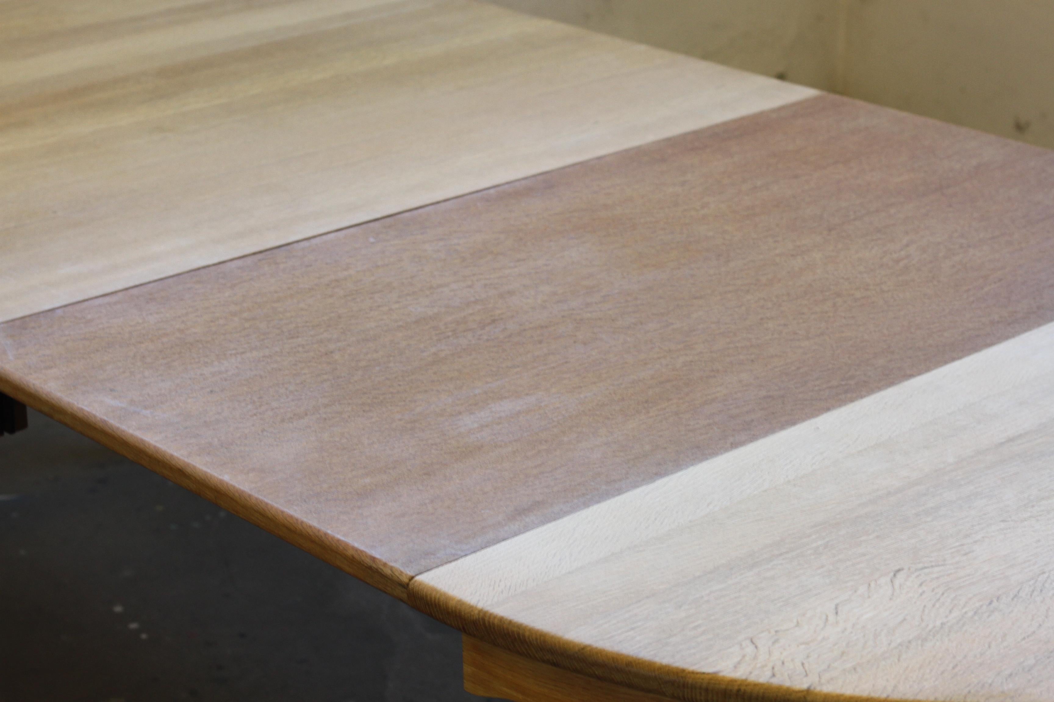 Round Danish Extending Dining Table in Light Oak, Henning Kjærnulf, 1960s For Sale 13