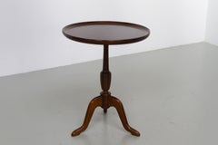 Round Danish Side Table in Oak and Walnut by Anton Kildeberg, 1960s.