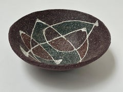 Runde dekorative Schale, Akzent, Frankreich um 1950