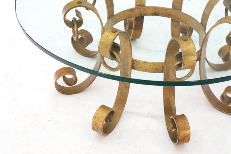 Round Glass Top Coffee Table Wrought Iron - Round Wrought Iron & Marble Veneer Glass Top Coffee Table ... / Features a transitional design inspired by ancient horse bridles.