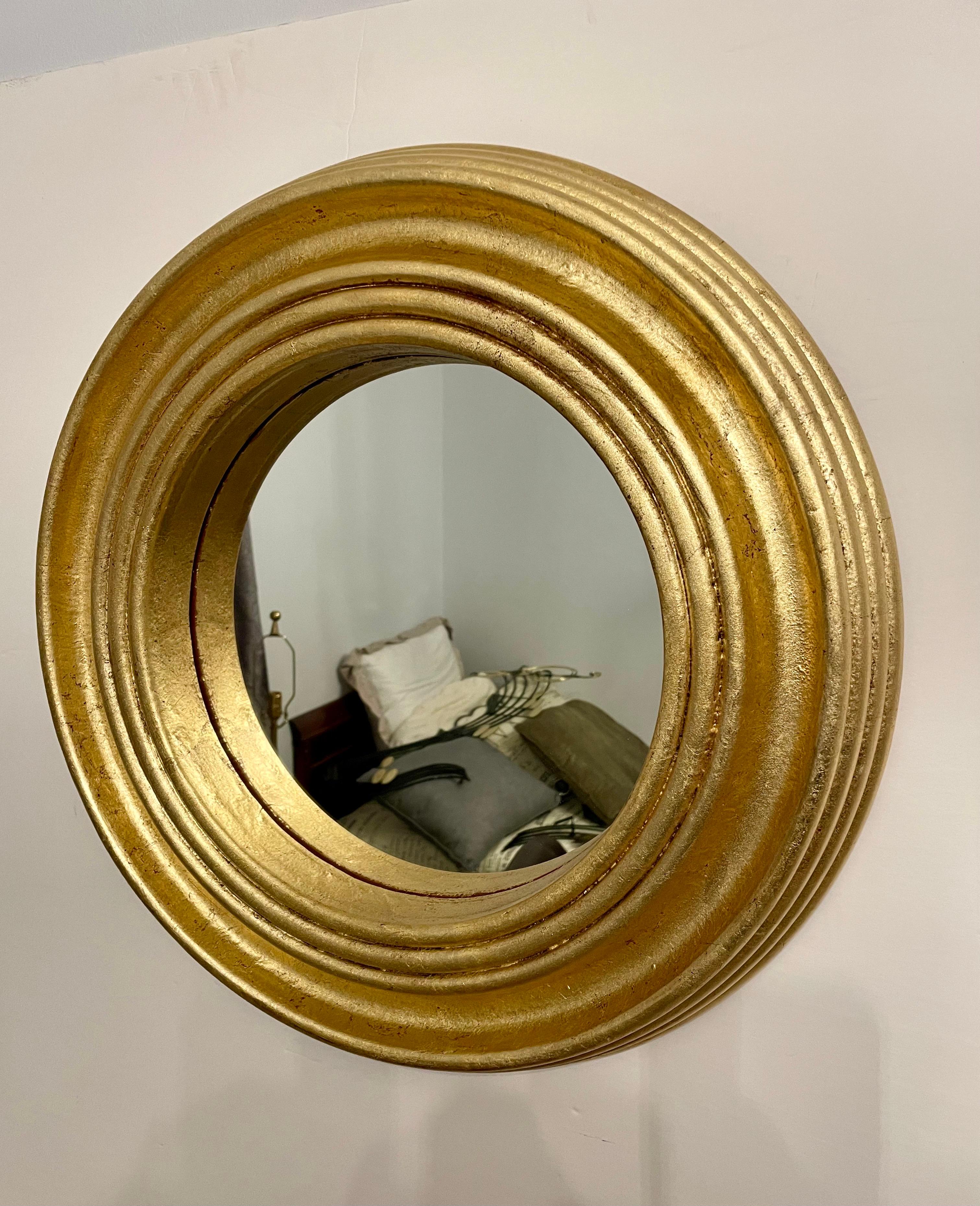 Round Deep Gilt Mirror For Sale 2