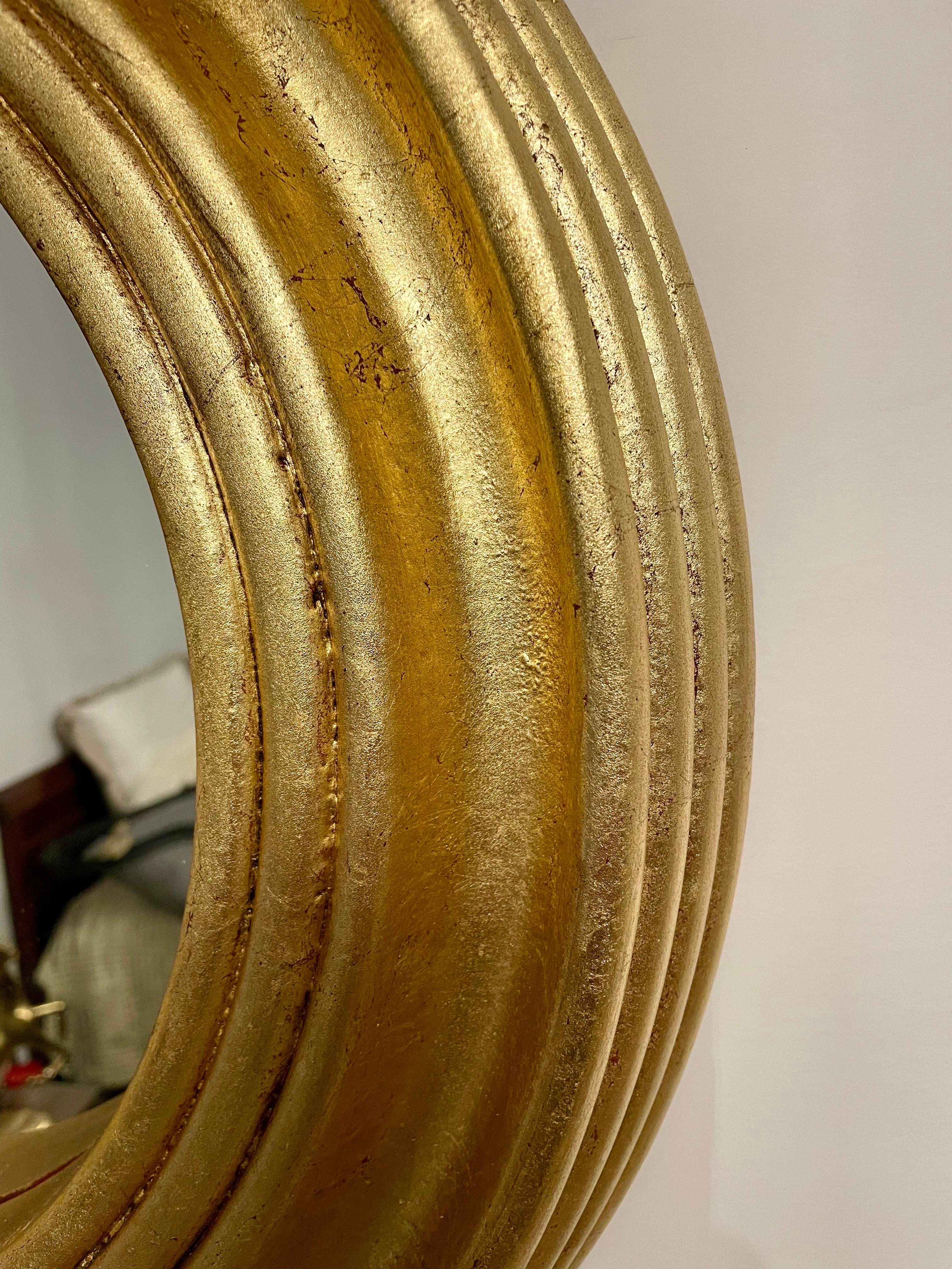 Round Deep Gilt Mirror For Sale 3