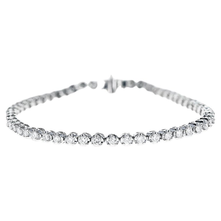Round Diamond 2 ctw. Tennis Bracelet, Platinum For Sale at 1stDibs