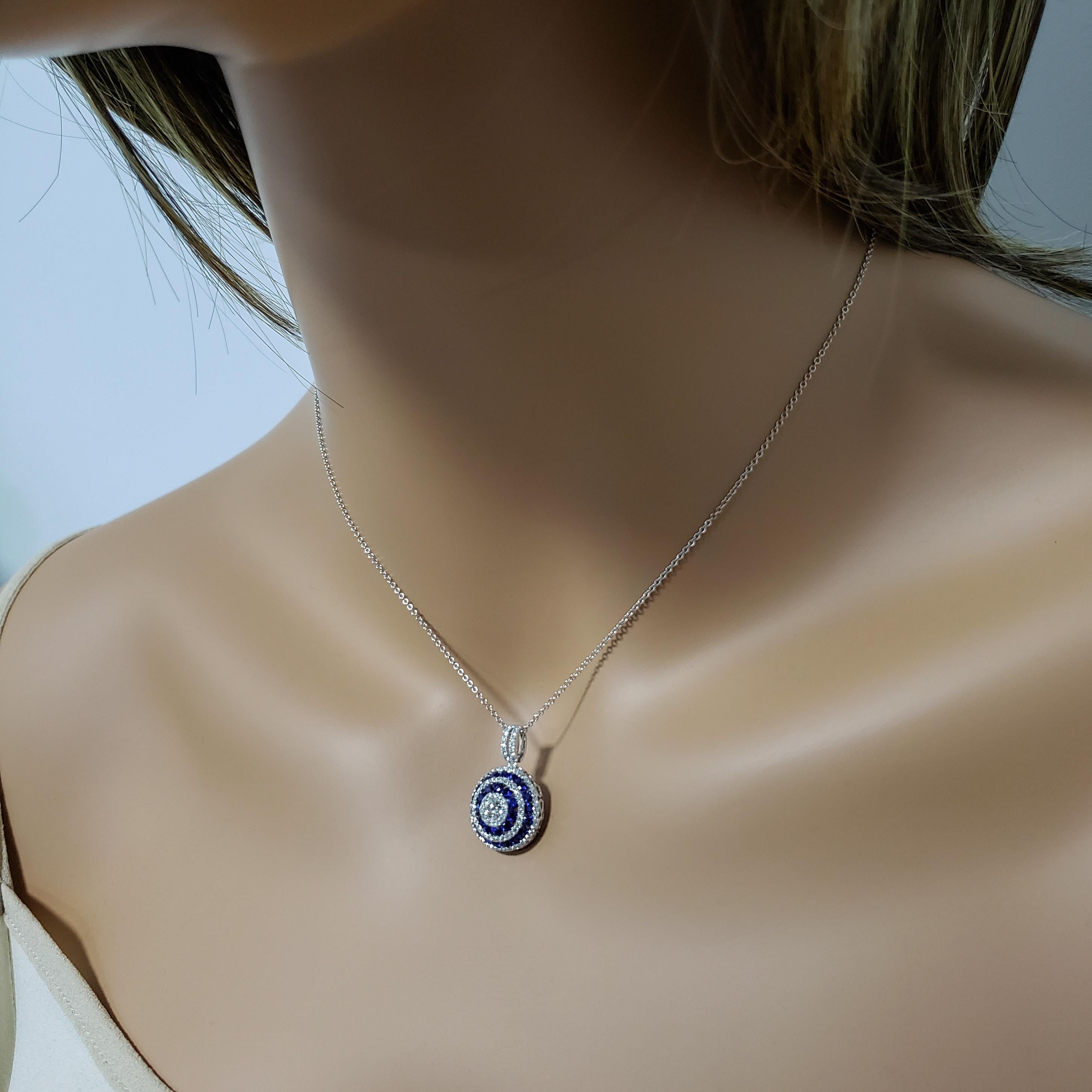 blue circle necklace