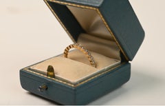 Half Eternity Diamond Wedding Band. 0.10ct Round Diamond Band 18k Yellow Gold