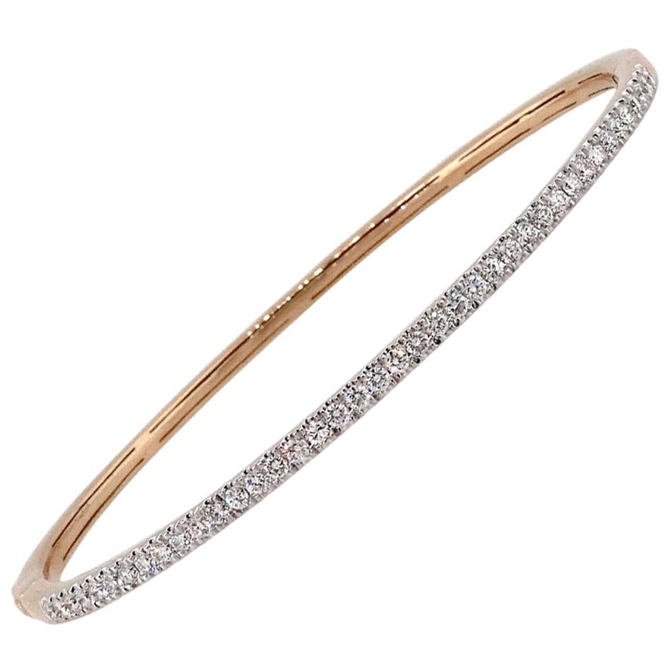 Round Diamond Bangle Bracelet