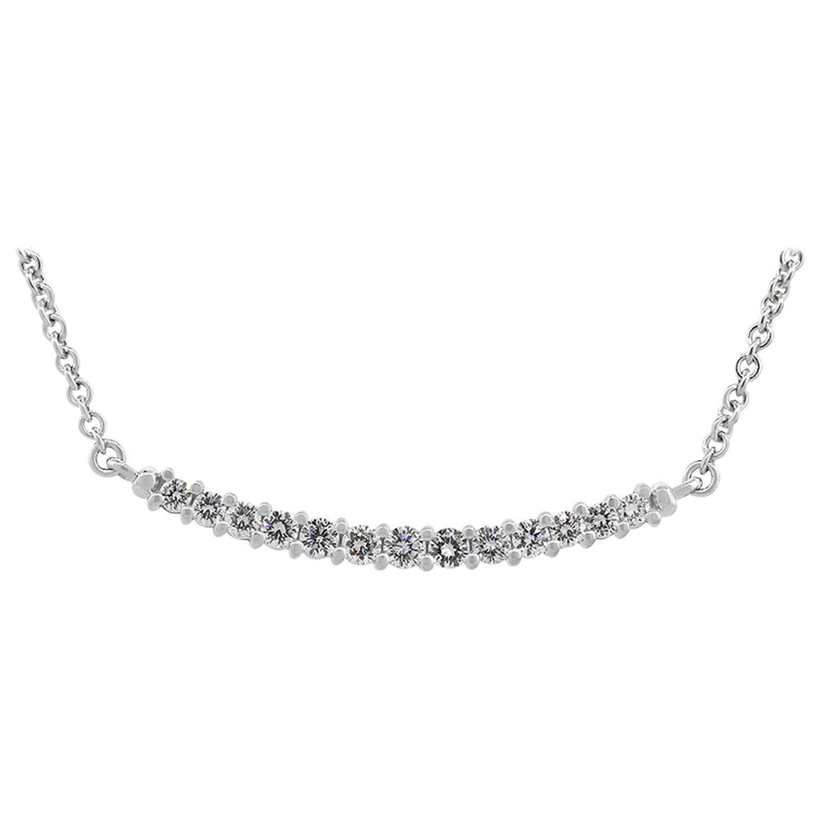 Round Diamond Bar Ladies Necklace