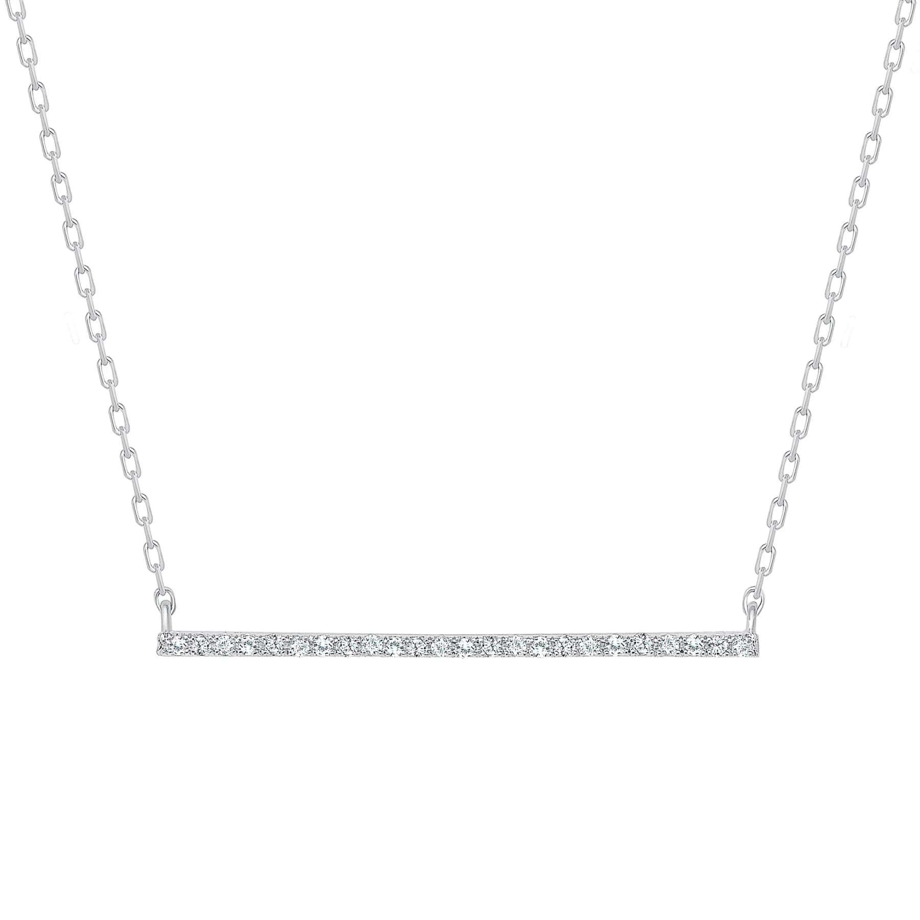 Runde Diamant-Bar-Halskette (Moderne) im Angebot