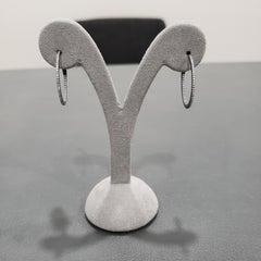 Roman Malakov 0.40 Carats Total Round Diamond Black Rhodium-Plated Hoop Earrings