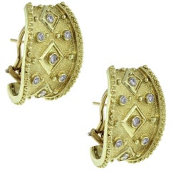 Round Diamond Byzantine Earrings