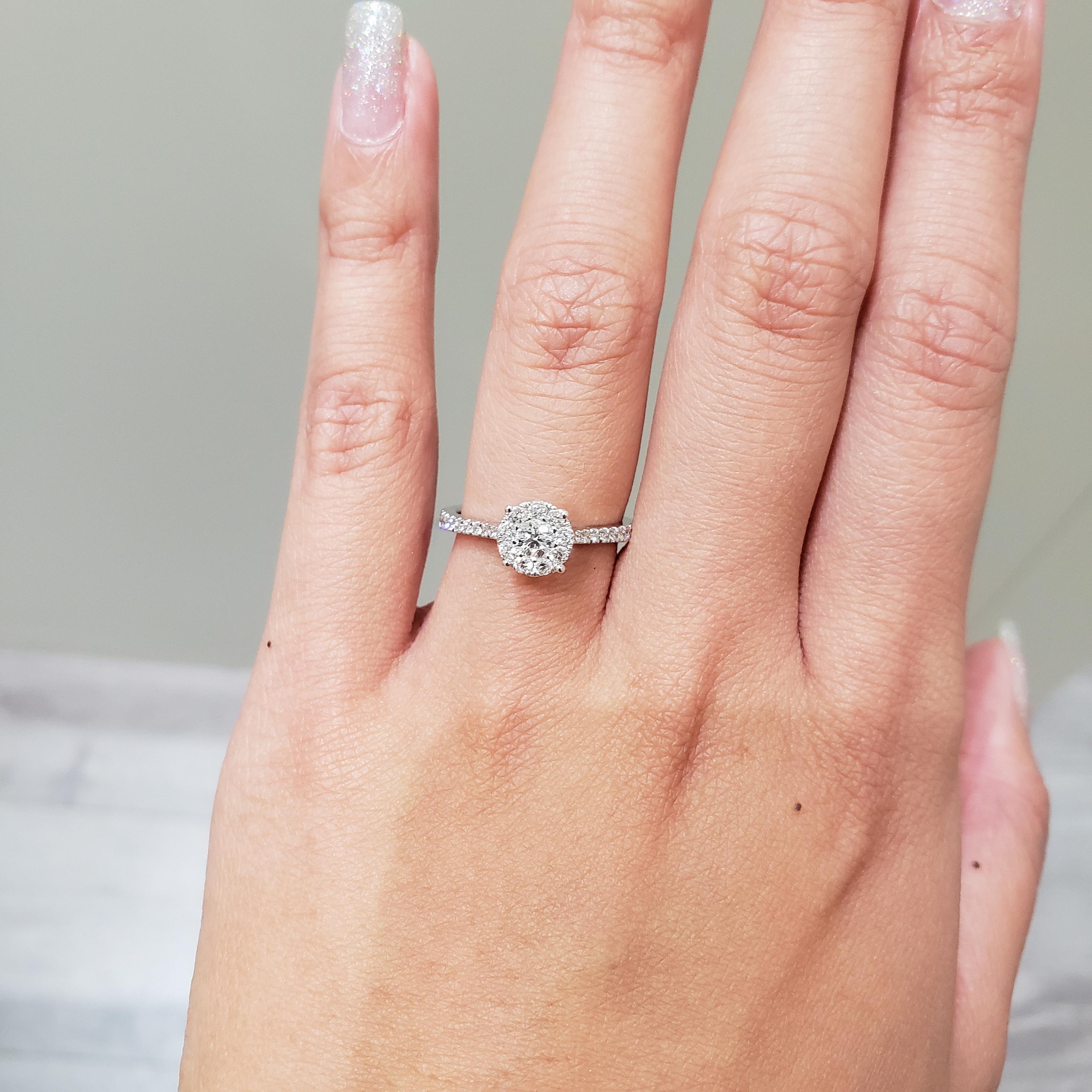 halo cluster engagement rings