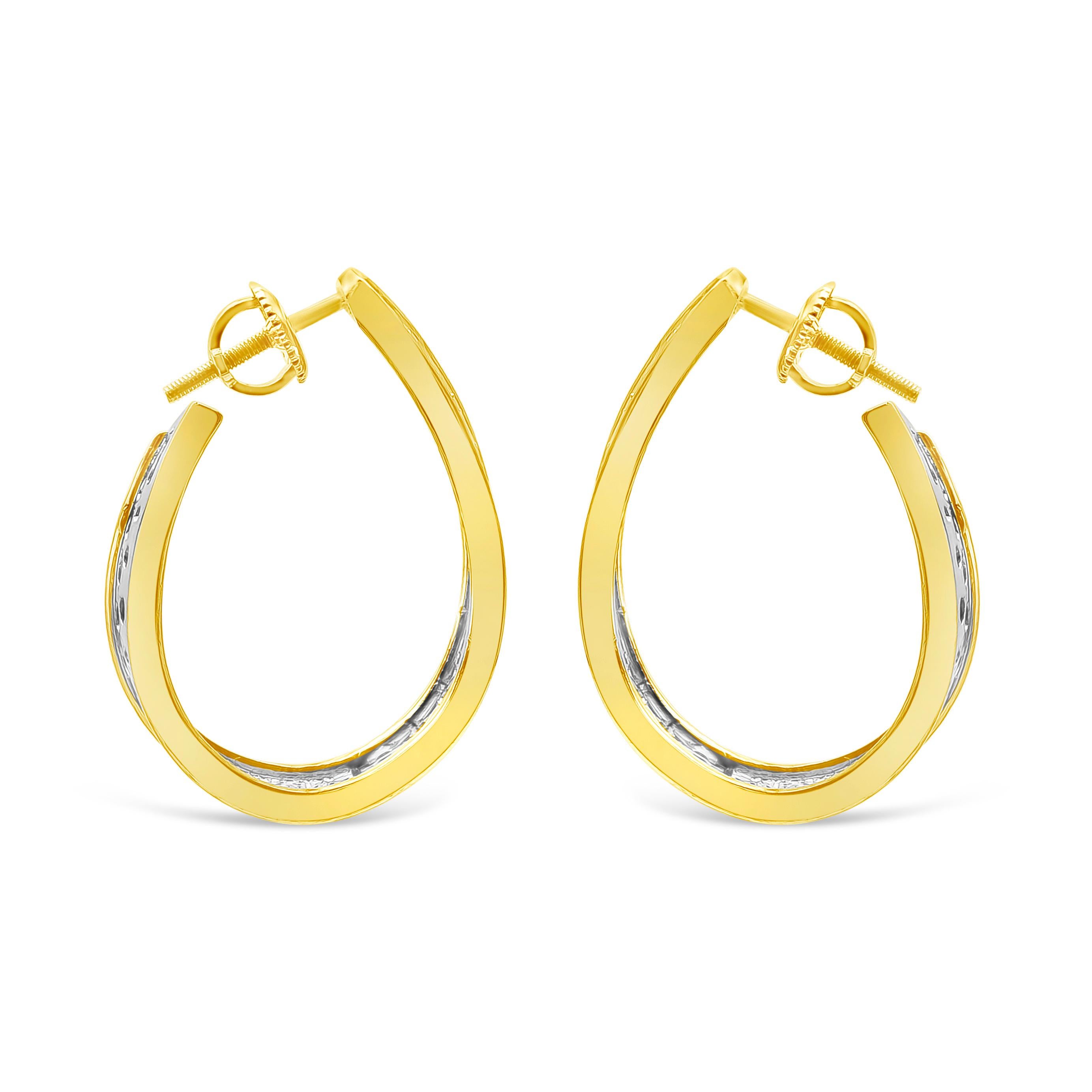 Modern Round Diamond Curved Hoop Earrings, 2.20 Carat Total For Sale