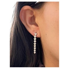 Pendientes colgantes de diamantes redondos 1,26 cts.
