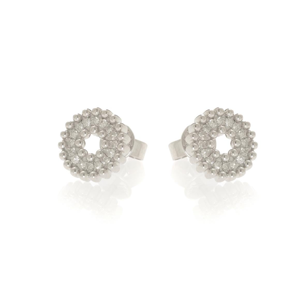 Round Diamond Earrings In New Condition For Sale In Houston, TX