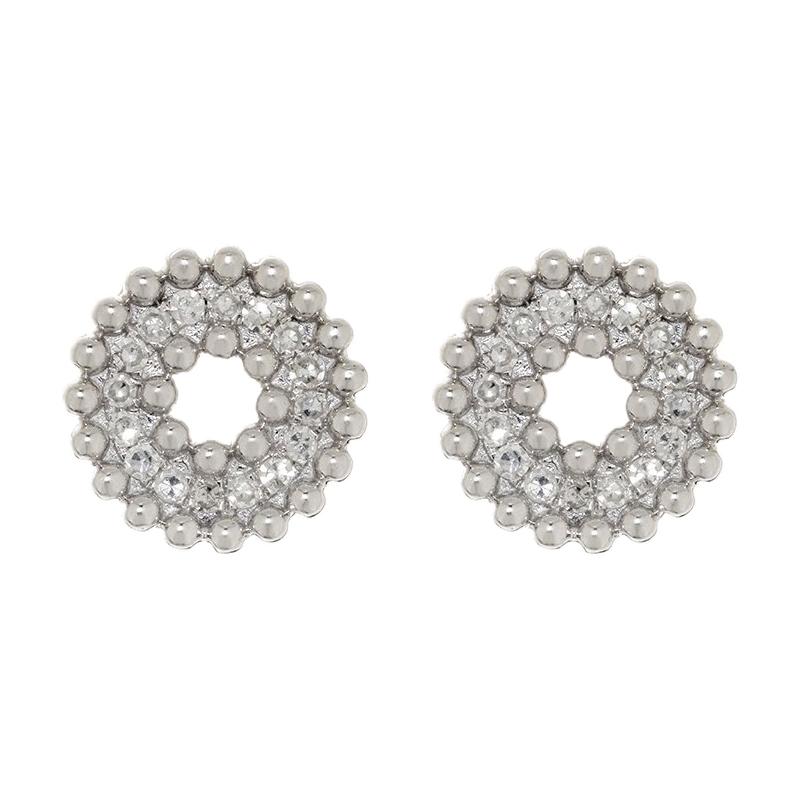 Round Diamond Earrings For Sale