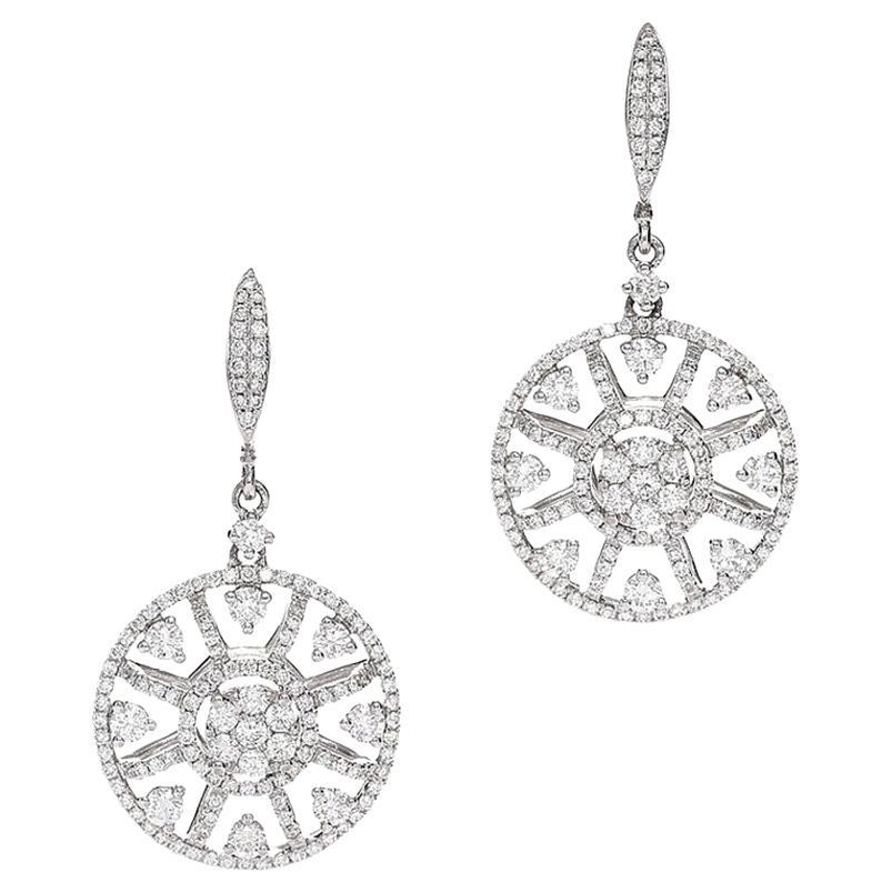 Diamant-Ohrringe mit Diamant im Angebot