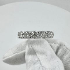 Round Diamond Eternity Band in 14K White Gold, 5.50 Carats