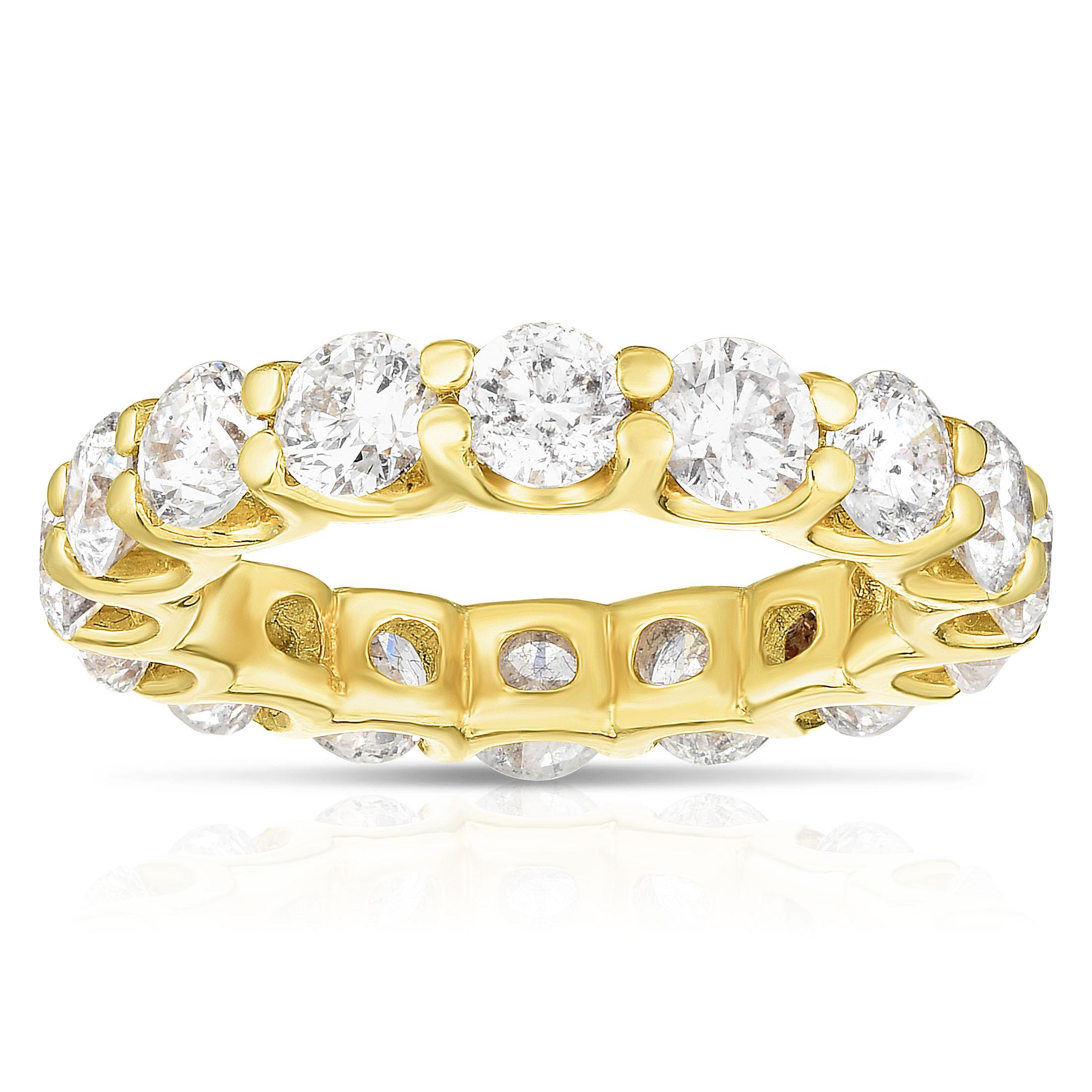 En vente :  Bracelet éternité en or blanc 14 carats, diamant rond, 5,50 carats 7