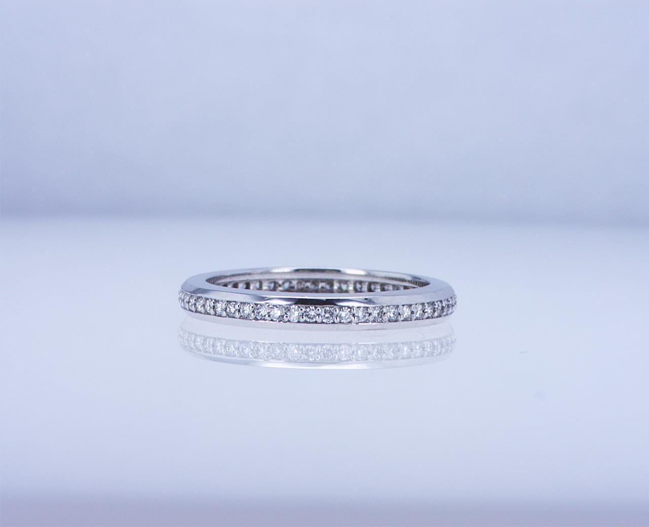 For Sale:  Round Diamond Eternity Band in 18k White Gold 12