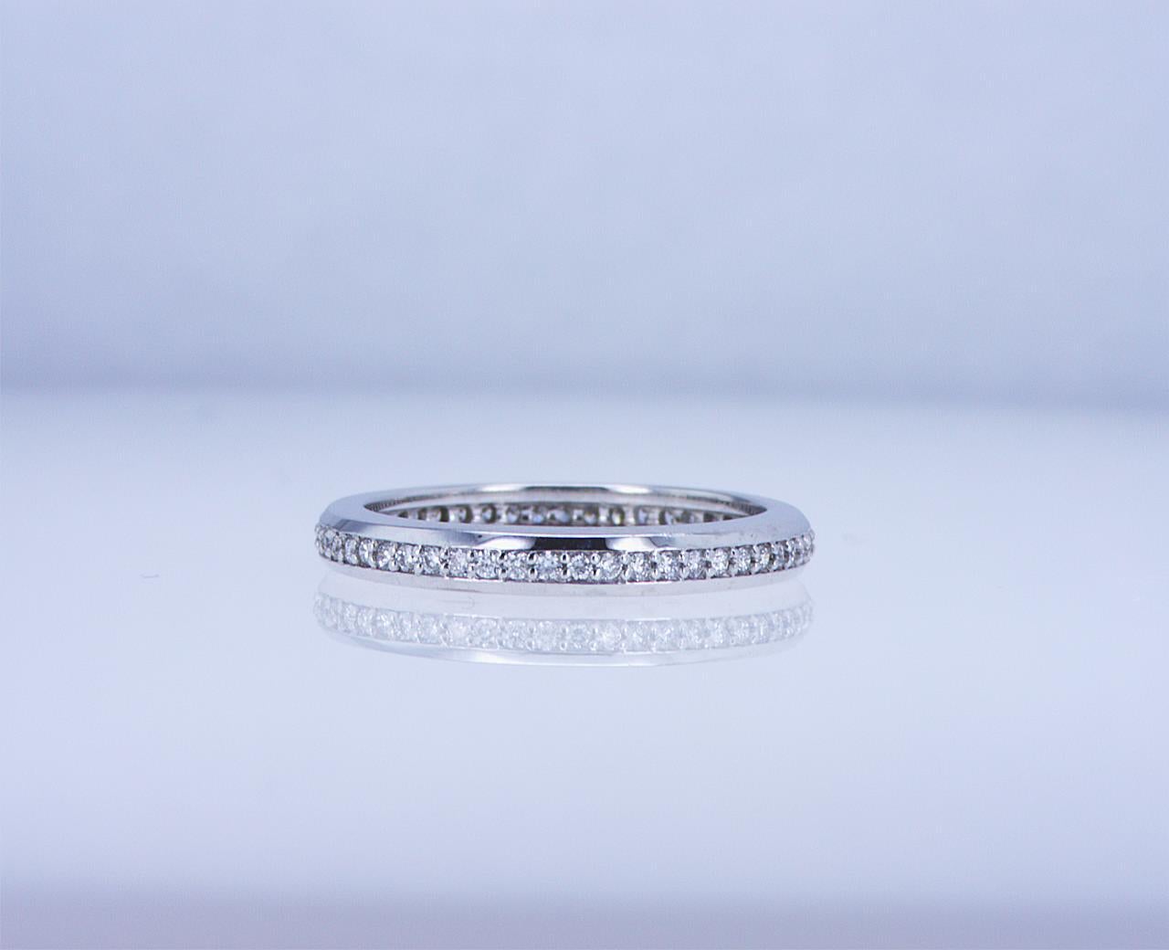 For Sale:  Round Diamond Eternity Band in 18k White Gold 19