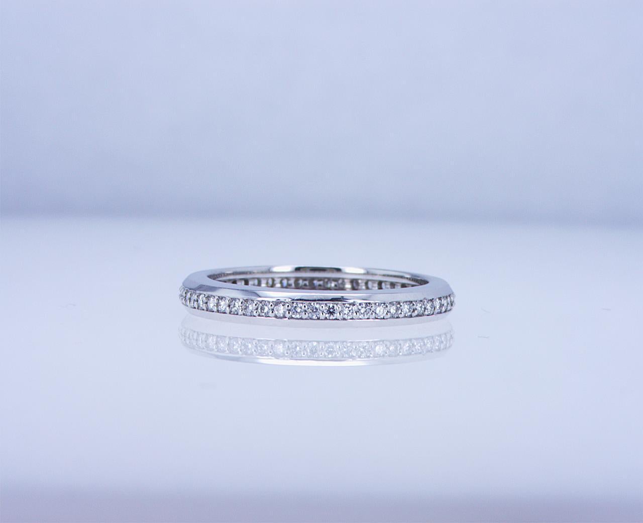 For Sale:  Round Diamond Eternity Band in 18k White Gold 2