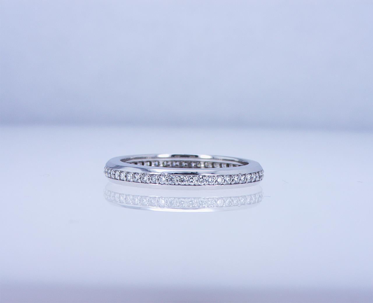For Sale:  Round Diamond Eternity Band in 18k White Gold 3