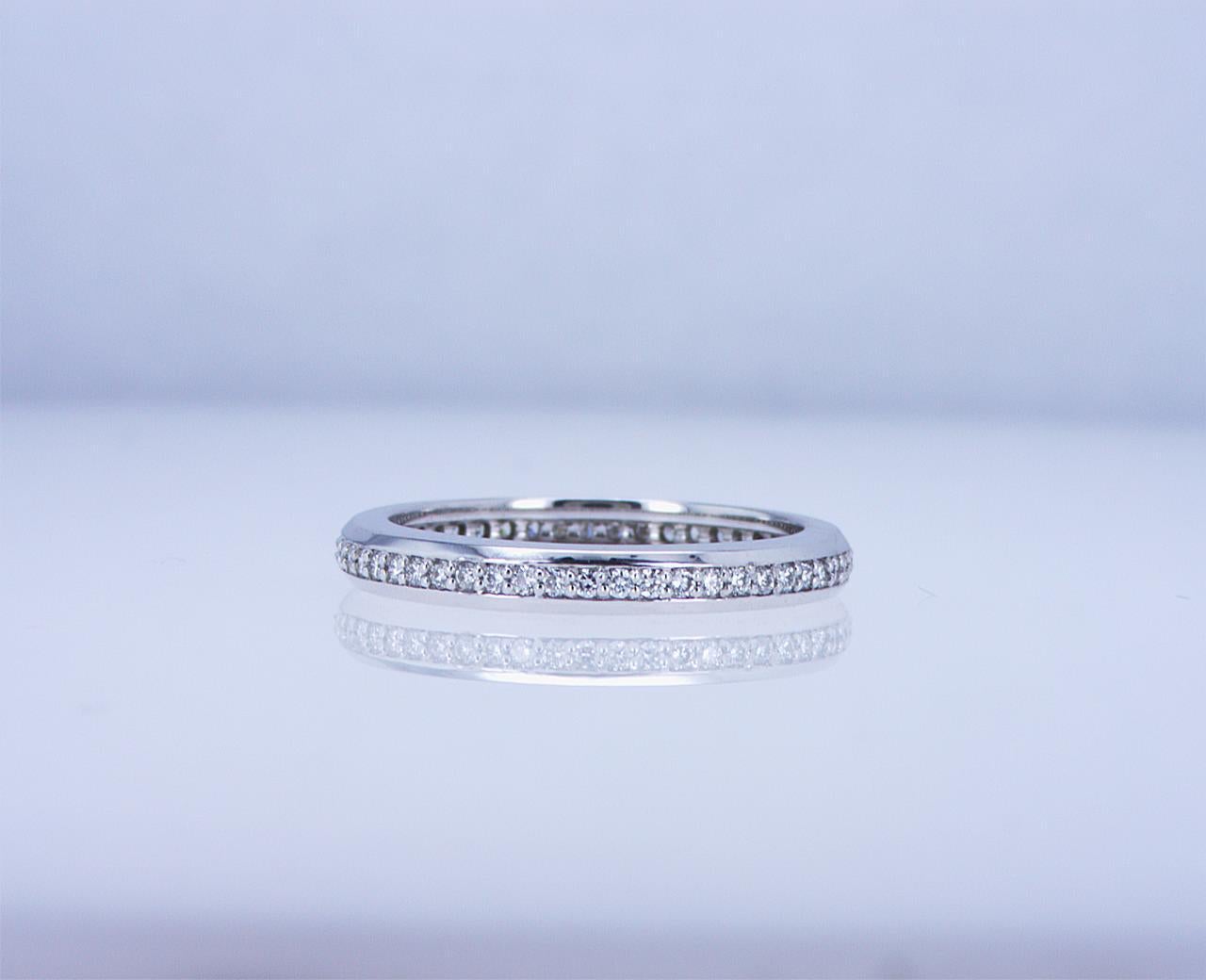 For Sale:  Round Diamond Eternity Band in 18k White Gold 4