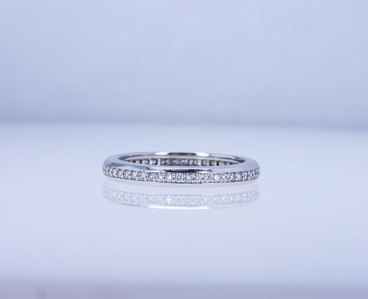 For Sale:  Round Diamond Eternity Band in 18k White Gold 6