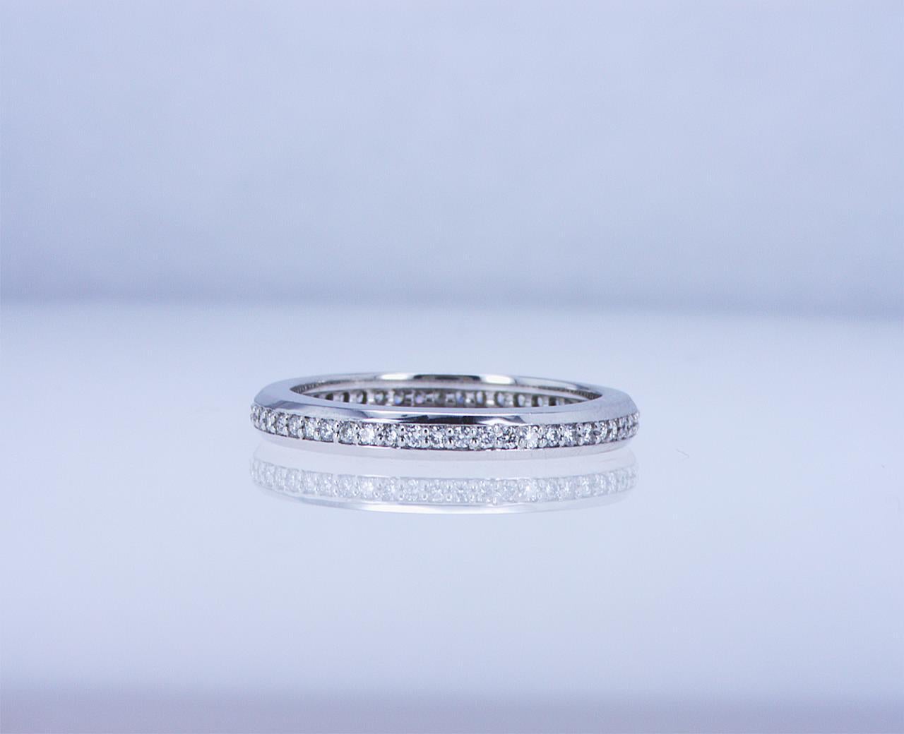 For Sale:  Round Diamond Eternity Band in 18k White Gold 7