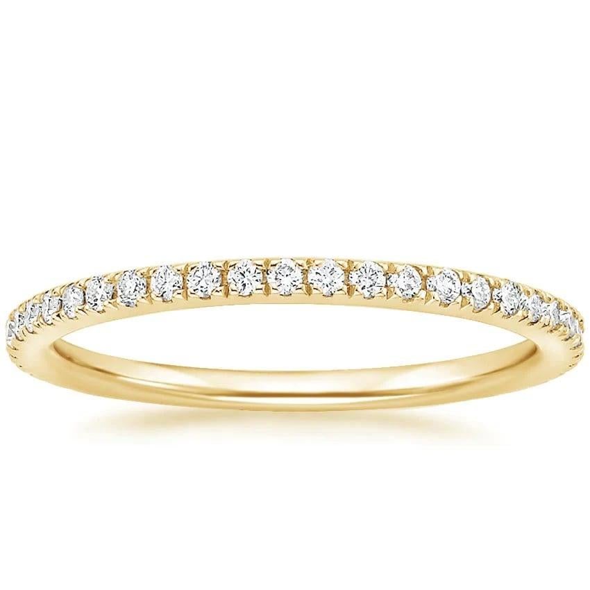 in vendita:  Anello Petite Pave Diamond in oro 14K per l'eternità 2