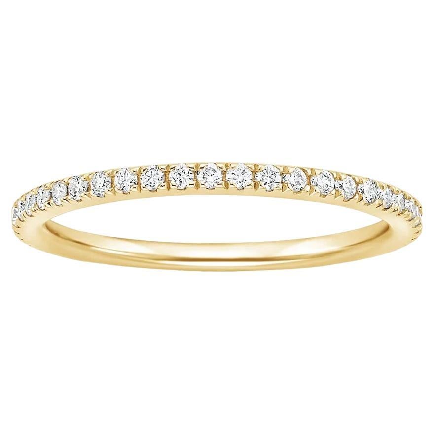 Petite Pave Diamond 14K Gold Eternity Band Ring