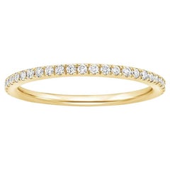 Petite Pave Diamond 14K Gold Eternity Band Ring