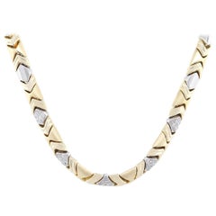 Round Diamond Five Station Necklace