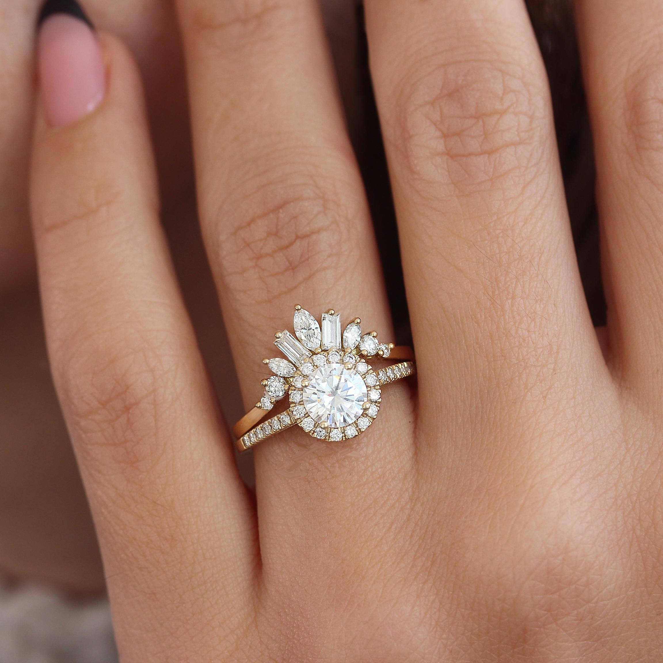 dainty halo engagement ring