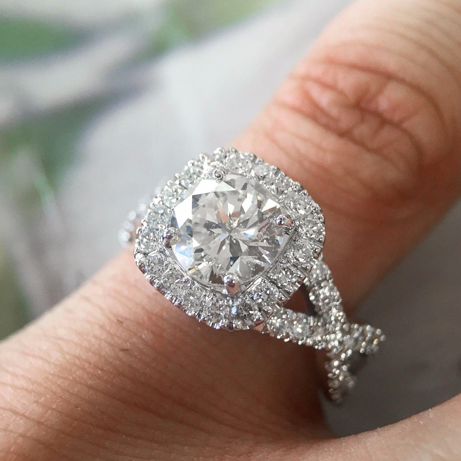 1.3 carat round diamond engagement ring